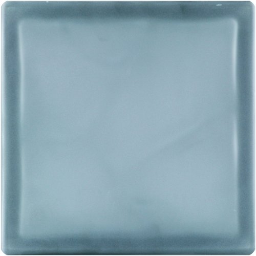 BM Glasbaustein Wolke Grau 2-seitig satiniert 19x19x8 cm