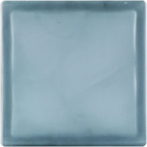 BM Glasbaustein Wolke Grau 2-seitig satiniert 19x19x8 cm