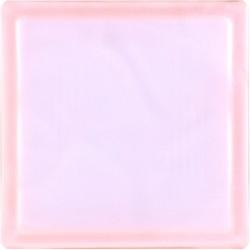 BM Glasbaustein Wolke Rosa 2-seitig satiniert 19x19x8 cm