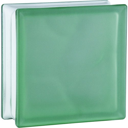 BM Glasbaustein Wolke Grün 1-seitig satiniert 19x19x8 cm
