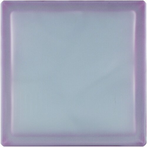BM Glasbaustein Wolke Reflex Amethyst 2-seitig satiniert 19x19x8 cm