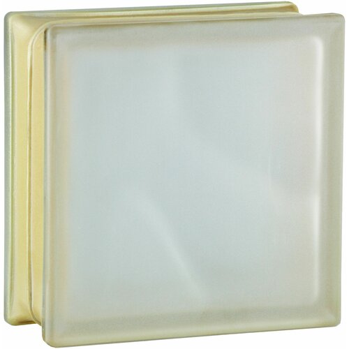 BM Glasbaustein Wolke Reflex Gold 1-seitig satiniert 19x19x8 cm