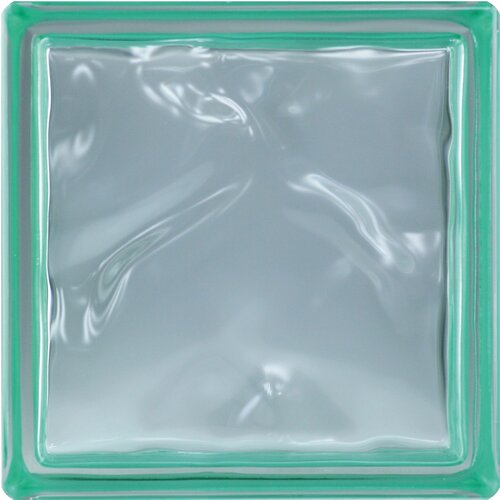 BM Glasbaustein Wolke Reflex Smaragd 19x19x8 cm