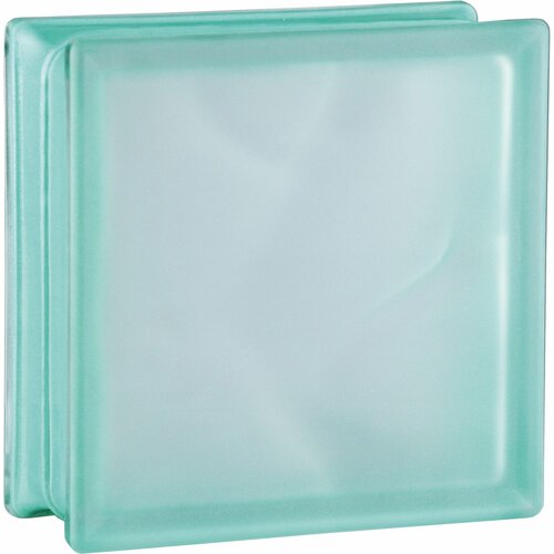 BM Glasbaustein Wolke Reflex Smaragd 1-seitig satiniert 19x19x8 cm