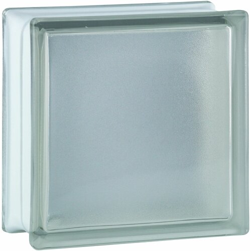 BM Glasbaustein Riva SUPER White 1-seitig satiniert 19x19x8 cm