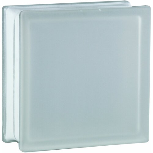 BM Glasbaustein Riva SUPER White 2-seitig satiniert 19x19x8 cm