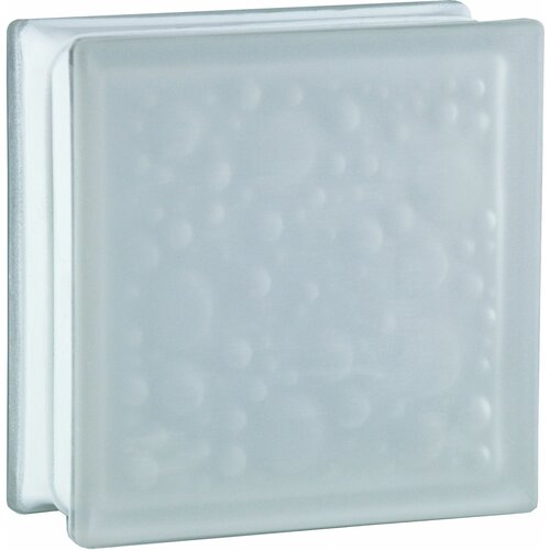 BM Glasbaustein Savona SUPER White 2-seitig satiniert 19x19x8 cm